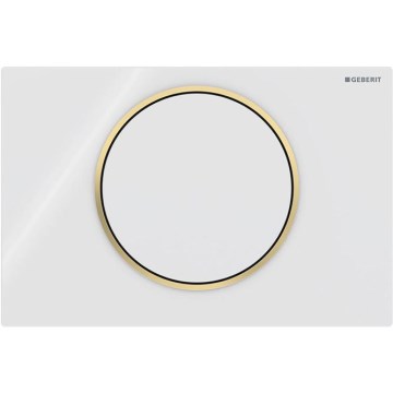 Geberit 115.758.KK.5 - Змивна клавіша Sigma10 24,6x16,4 см біла/золота