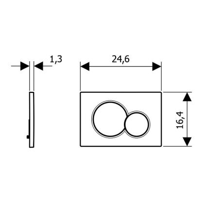 Geberit 115.770.KA.5 - Кнопка смыва Sigma01 Round 24,6x16,4 cm глянцевый хром/матовый хром