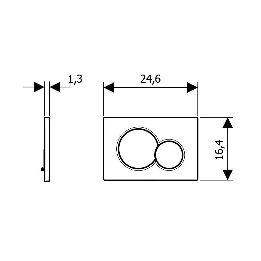 Geberit 115.770.KA.5 - Кнопка смыва Sigma01 Round 24,6x16,4 cm глянцевый хром/матовый хром
