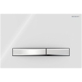 Geberit 115.788.11.2 - Змивна кнопка Sigma50 24,6x16,4 см біла/матовий хром