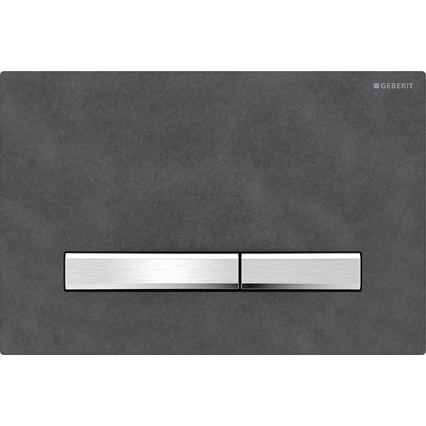Geberit 115.788.JM.2 - Кнопка смыва Sigma50 24,6x16,4 cm сланцевая/матовый хром