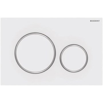 Geberit 115.882.JT.1 - Кнопка смыва Sigma20, 24,6x16,4 см, белый/глянцевый хром