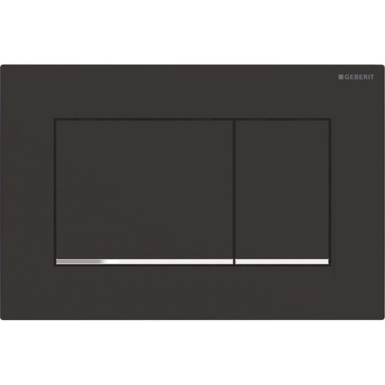 Geberit 115.883.14.1 - Кнопка смыва Sigma30 24,6x16,4 см черный/полированный хром
