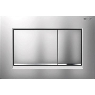 Geberit 115.883.JQ.1 - Кнопка смыва Sigma30, 24,6x16,4 см, матовый хром/глянцевый хром