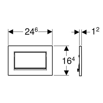 Geberit 115.893.KJ.1 - Кнопка смыва Sigma30 24,6x16,4 см белый/глянцевый хром
