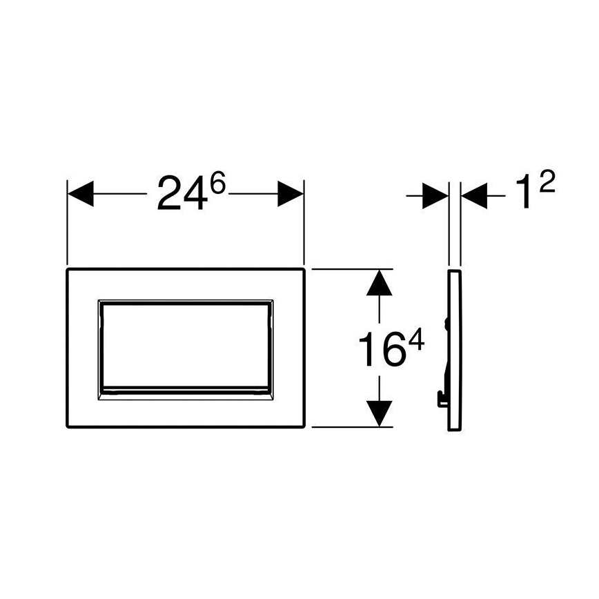 Geberit 115.893.KJ.1 - Кнопка змиву Sigma30 24,6x16,4 см біла/глянцевий хром