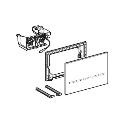 Geberit 116.090.SG.6 - Бесконтактная смывная клавиша Sigma80 24,7x16,4 см IP45 черная