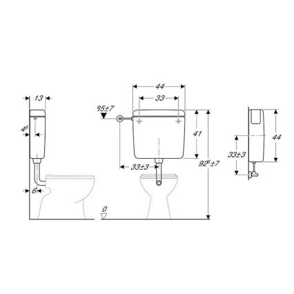 Geberit 127.000.11.1 - Змивний бачок AP127 6/9 л, альпійський білий