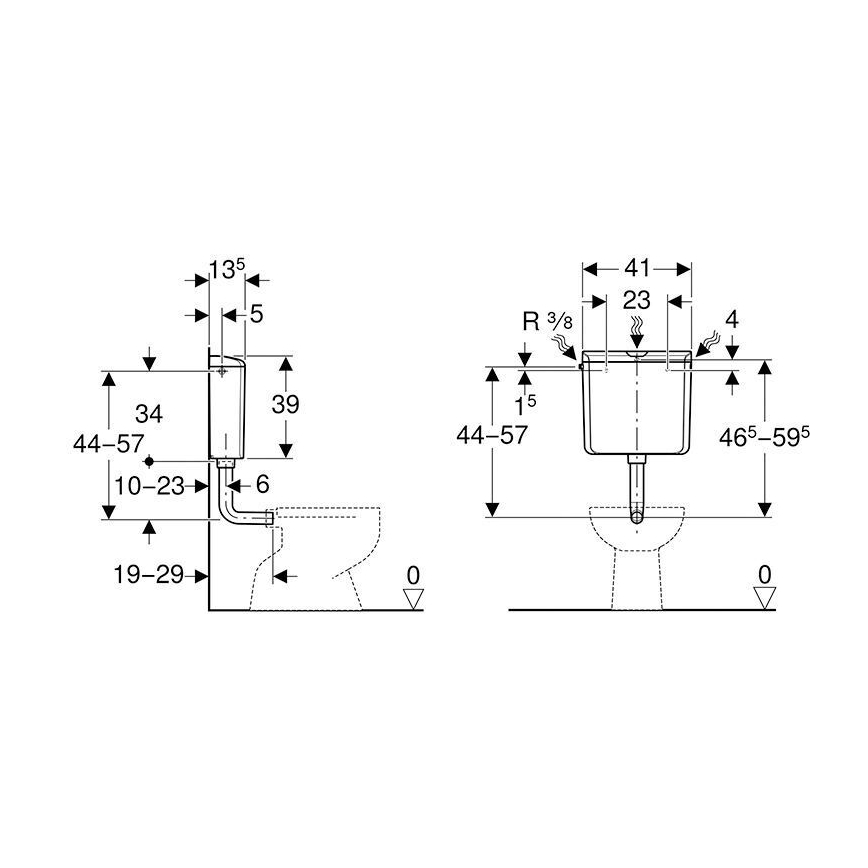 Geberit 136.610.11.1 - Змивний бачок AP110 6/9 л альпійський білий