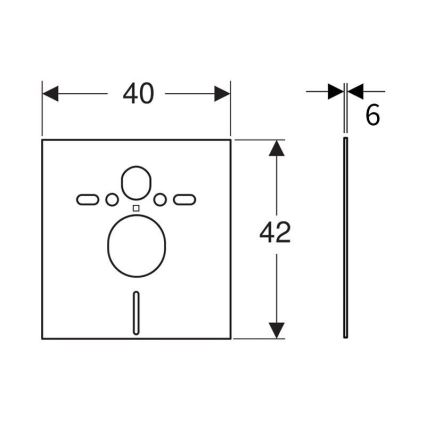 Geberit 156.050.00.1 - Ізоляційна підкладка для підвісного унітазу та біде 40x42 см, біла
