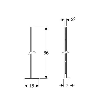 Geberit 457.872.26.1 - Комплект стоек Kombifix с опорной плитой, 2 шт.