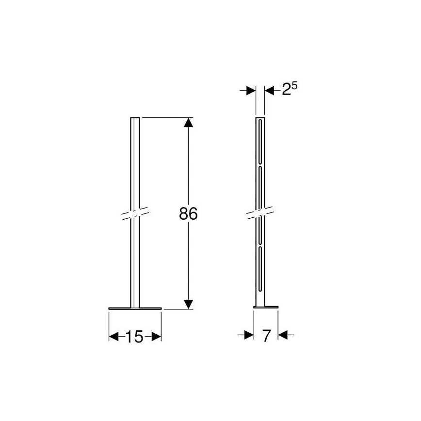 Geberit 457.872.26.1 - Комплект стоек Kombifix с опорной плитой, 2 шт.