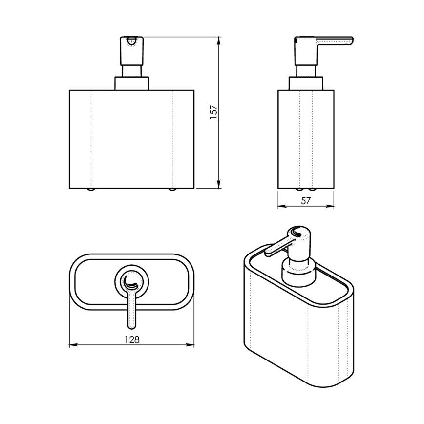 Gedy - Дозатор для мила NINFEA чорний/бамбук