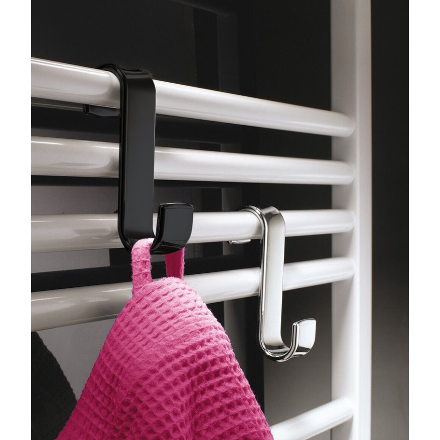 Gedy - Гачок на радіатор чорний/термопластик