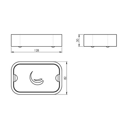 Gedy - Мильниця NINFEA чорний/бамбук