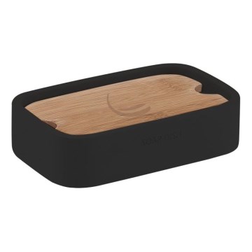 Gedy - Мыльница NINFEA черный/бамбук