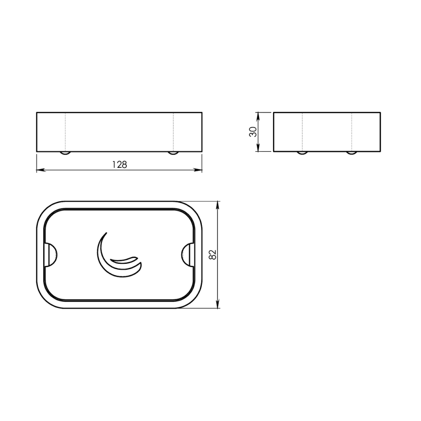 Gedy - Мыльница NINFEA черный/бамбук