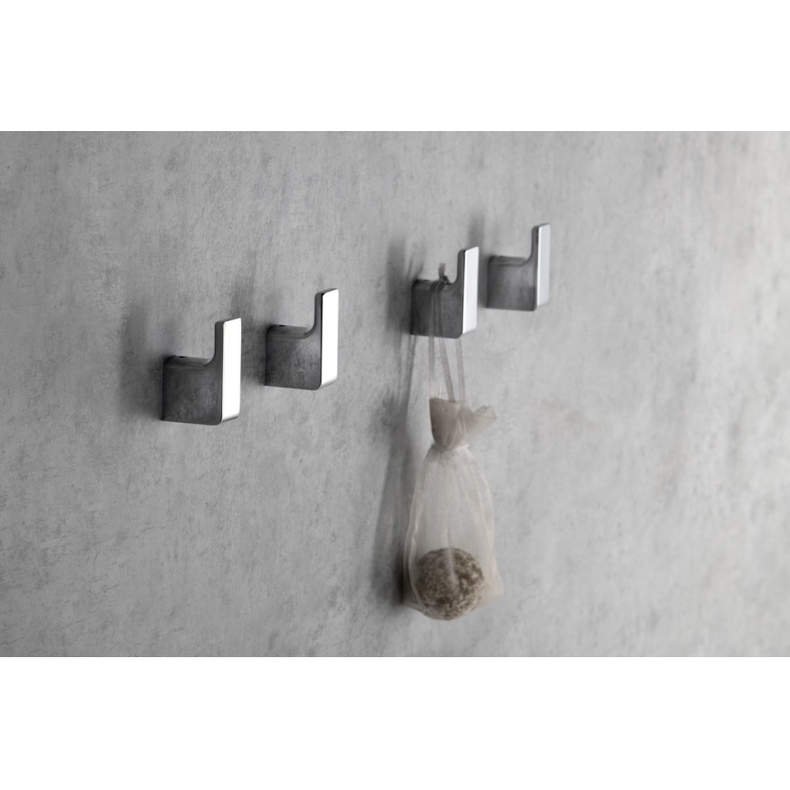 Gedy - НАБІР 2x Настінний гачок PIRENEI глянцевий хром