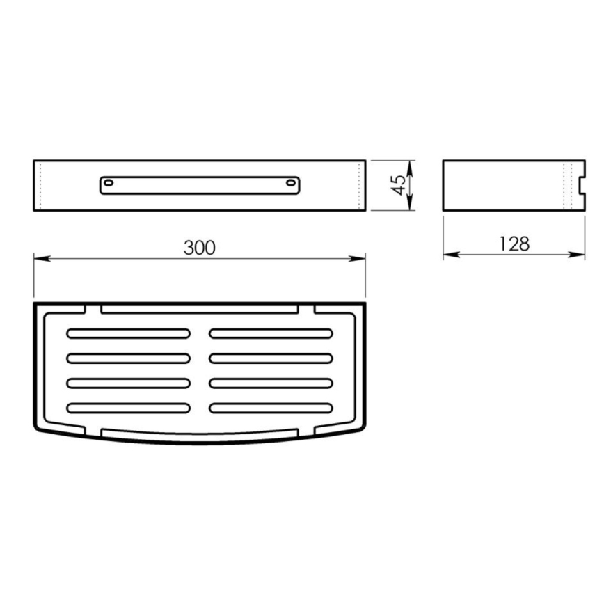 Gedy - Настенная полка для душа SMART 30x12,8 cm металлический серый
