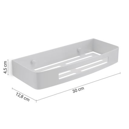 Gedy - Настенная полка для душа SMART 30x12,8 см белая