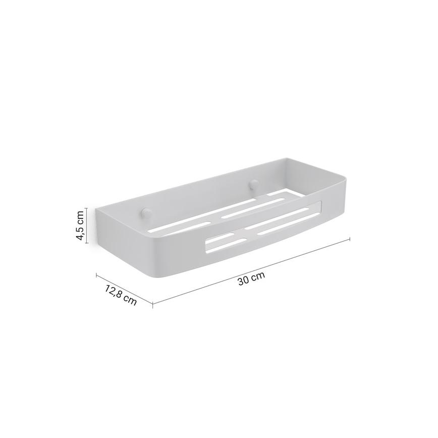 Gedy - Настенная полка для душа SMART 30x12,8 см белая
