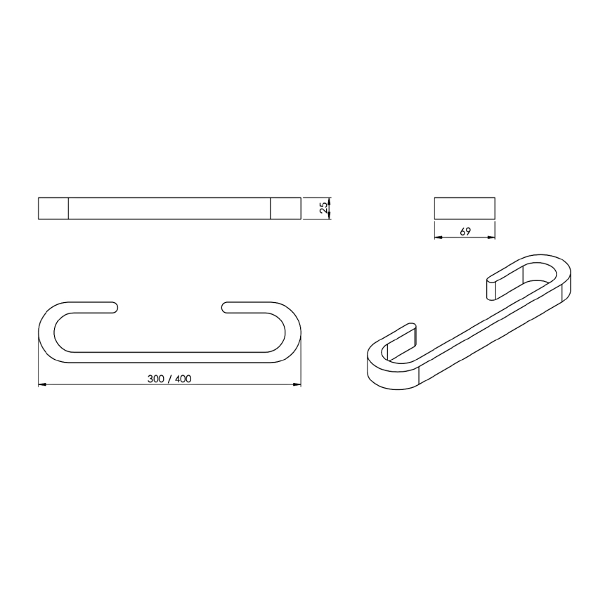 Gedy - Настенная вешалка для полотенец HIMALAYA 7x40 см бамбук/коричневый