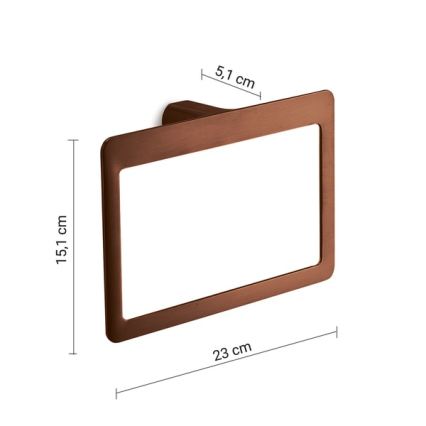 Gedy - Настенная вешалка для полотенец PIRENEI 15x23 см бронзовая