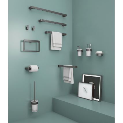 Gedy - Настенный полотенцедержатель PIRENEI 6,6x60 cm серый металлик