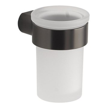 Gedy - настінний тримач для зубних щіток PIRENEI матове скло/металік сірий