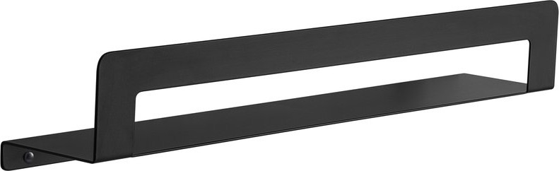 Gedy - Полиця з вішалкою для рушників CLEO 50 см чорна матова