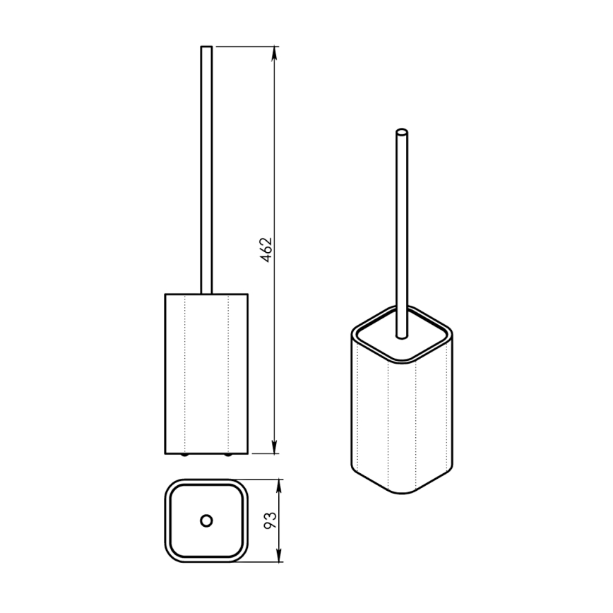 Gedy - Щітка для унітазу стояча NINFEA білий/бамбук
