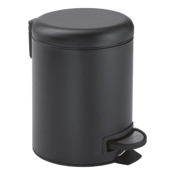 Gedy - відро для сміття POTTY, 3 л, з м'яким закриванням, у матовому чорному кольорі
