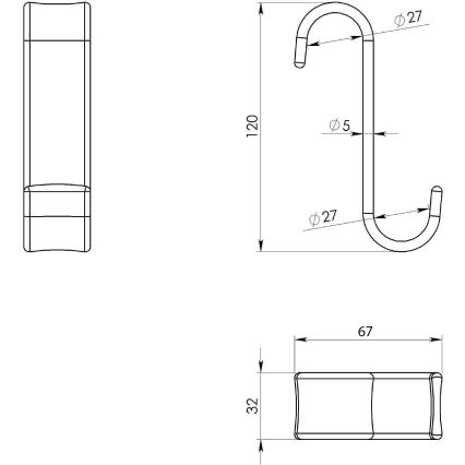 Gedy - Крючок на радиатор блестящий хром/термопластик