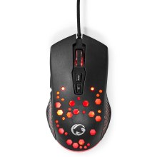 Геймерская мышь со светодиодной подсветкой 800/1200/2400/3200/4800/7200 DPI 7 кнопок черная
