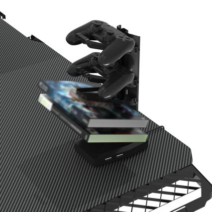 Геймерский стол FALCON со светодиодной RGB-подсветкой 116x60 см черный