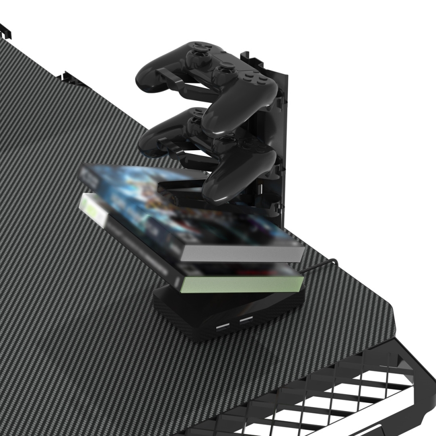 Геймерский стол FALCON со светодиодной RGB-подсветкой 116x60 см черный