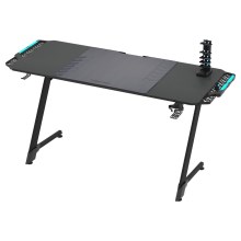 Геймерский стол SNAKE со светодиодной RGB-подсветкой 140 x 60 см черный