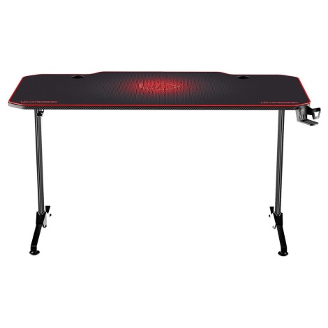 Геймерський стіл 140 x 66 см чорний/червоний