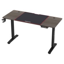 Геймерський стіл CONTROL з LED RGB підсвічуванням 140 x 60 см коричневий/чорний