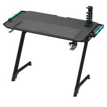 Геймерський стіл SNAKE з LED RGB підсвічуванням 100 x 60 см чорний