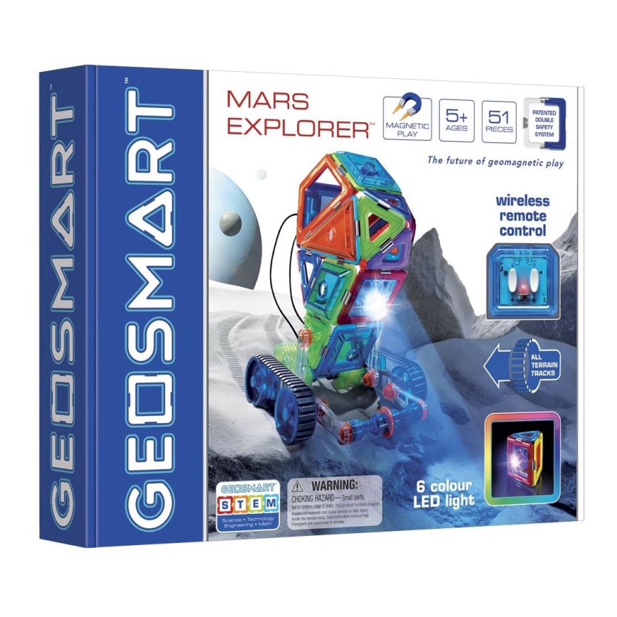 GeoSmart - Магнітний набір для будівництва Mars Explorer 51 шт.
