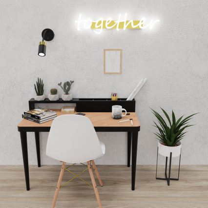 Гибкая настольная лампа JOKER 1xGU10/8W/230V черный/золотой