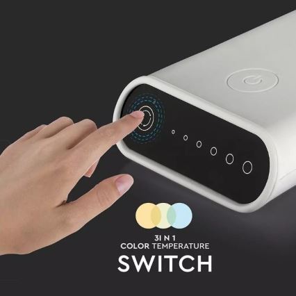 Гибкая светодиодная настольная лампа с регулируемой яркостью LED/6,5 Вт/5 В 2000 мАч 3000K/4500K/6000K