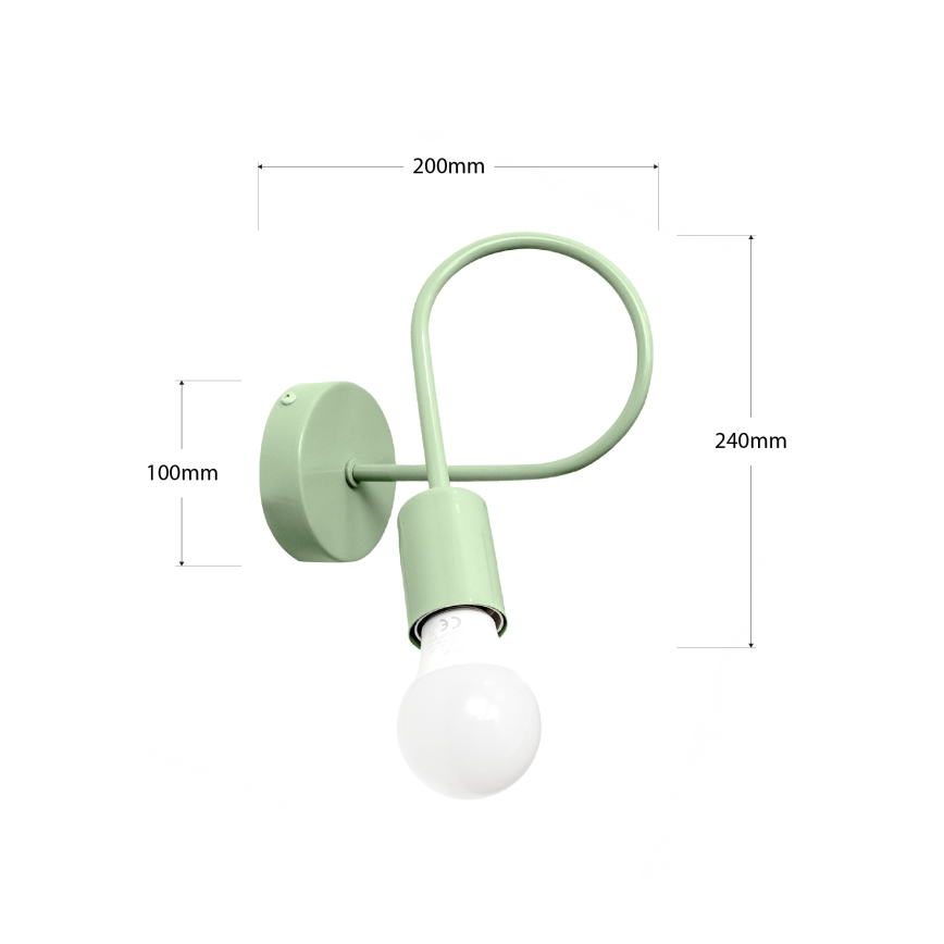 Гибкий настенный светильник OXFORD 1xE27/15W/230V зелёный