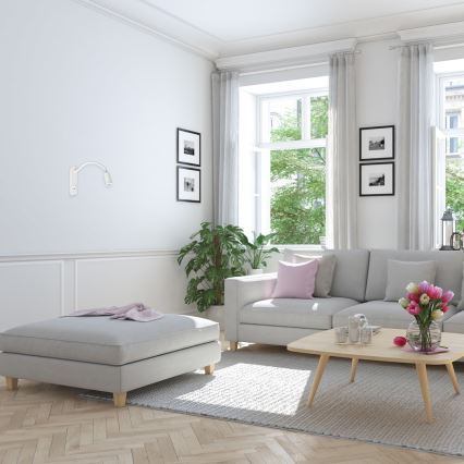 Гибкий светодиодный настенный светильник с USB BASE, 8 Вт + 2 Вт (LED), 230 В, белый