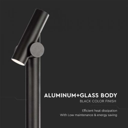 Гибкий уличный светодиодный светильник LED/4W/230V 4000K IP44 100 см черный