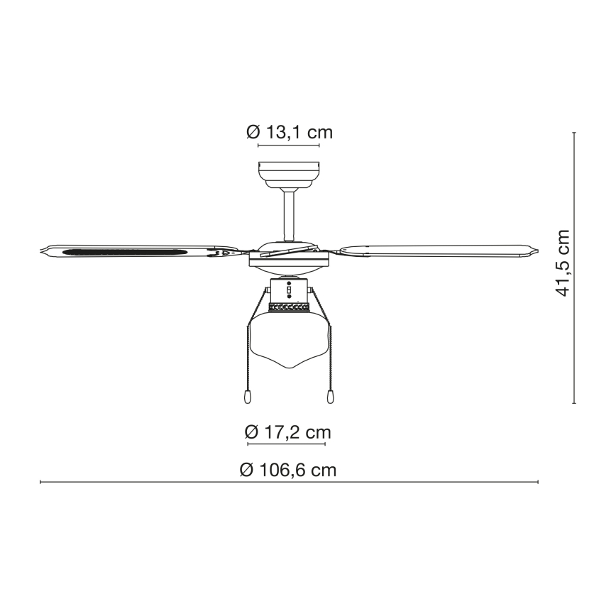 Globo - Потолочный вентилятор 1xE27/60W/230V