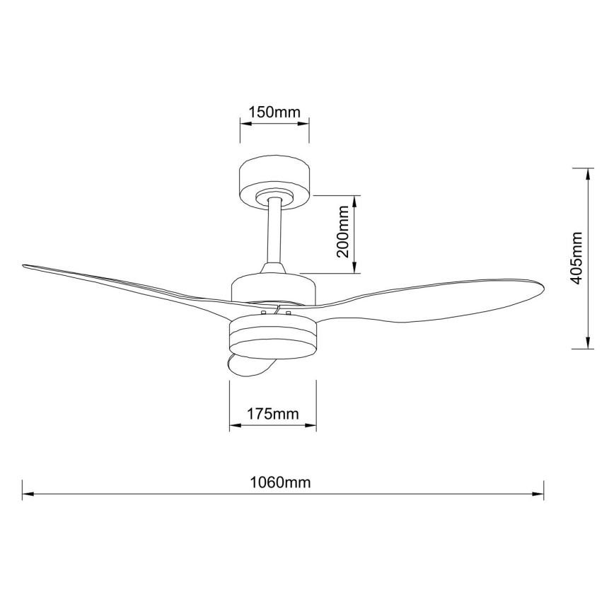 Globo - Светодиодный потолочный вентилятор с регулированием яркости LED/20W/230V 2700-6500K + дистанционное управление