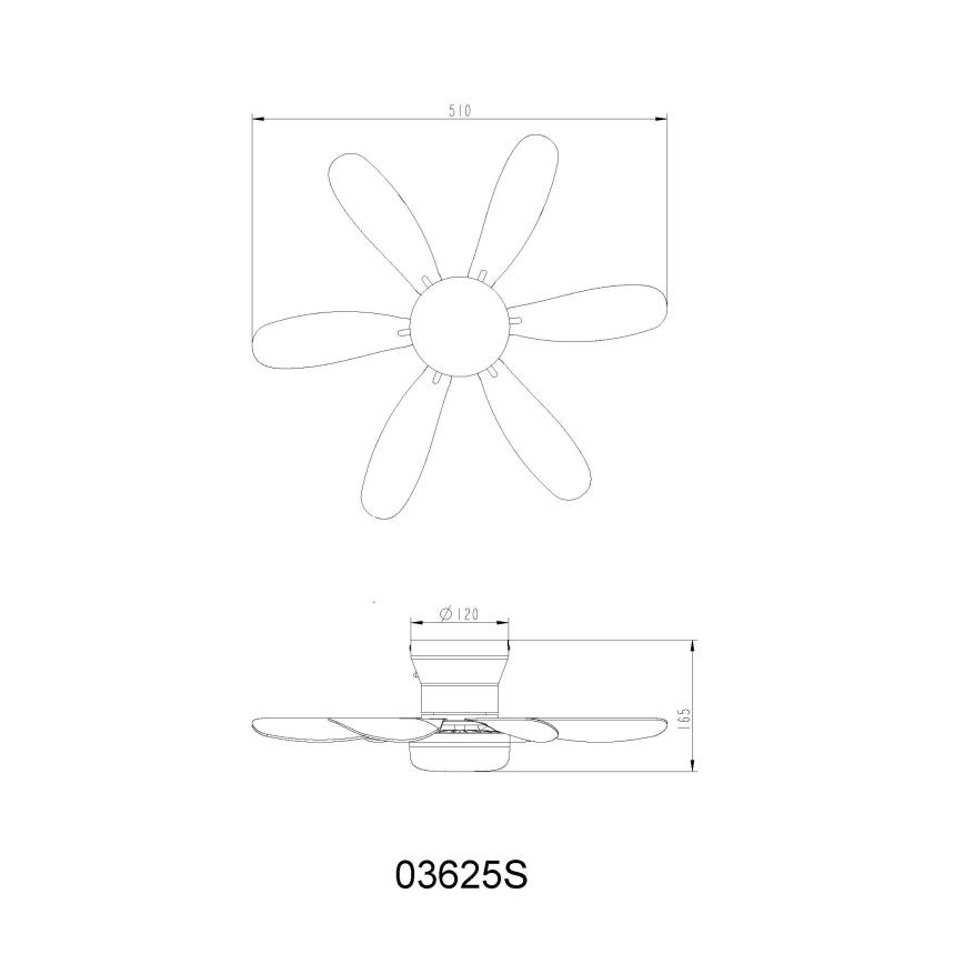 Globo - регульований стельовий світлодіодний вентилятор LED/5W/230V 2700-6500K, чорний + пульт дистанційного керування