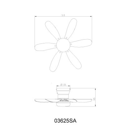 Globo - Диммируемый LED-потолочный вентилятор LED/5W/230V 2700-6500K бежевый + пульт дистанционного управления